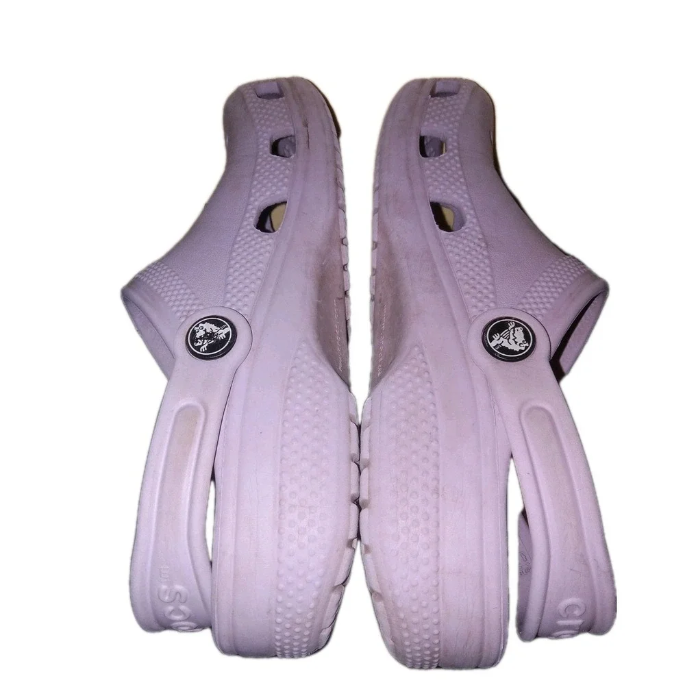 Crocs Classic Clog‎ Lavender Purple With Charm Women's Kids J3 Casual Shoe